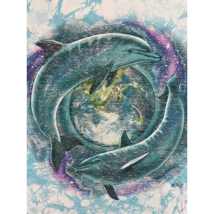 Vintage 90's Dolphin Earth T Shirt