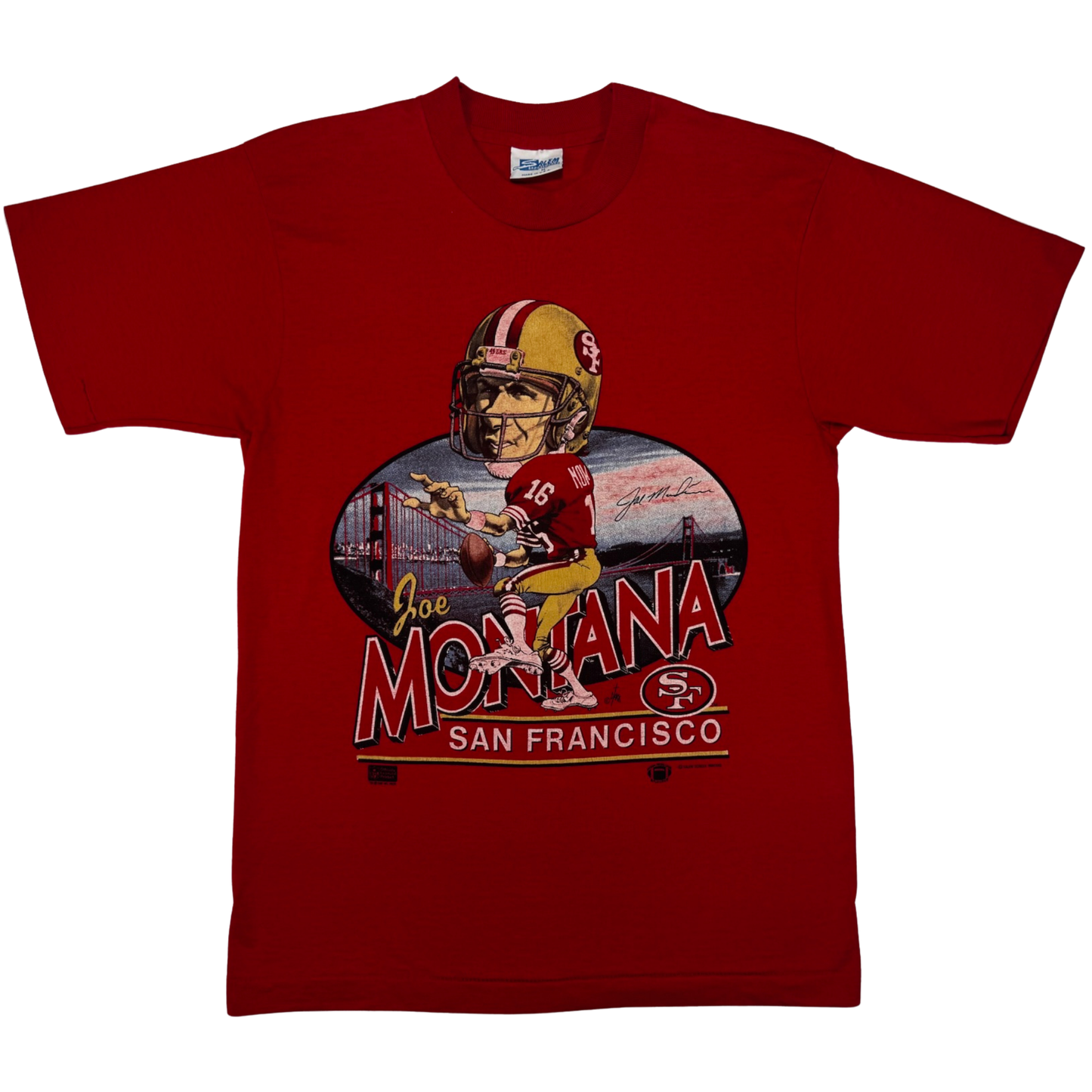 Vintage 80's Joe Montana San Francisco 49ers Salem T Shirt