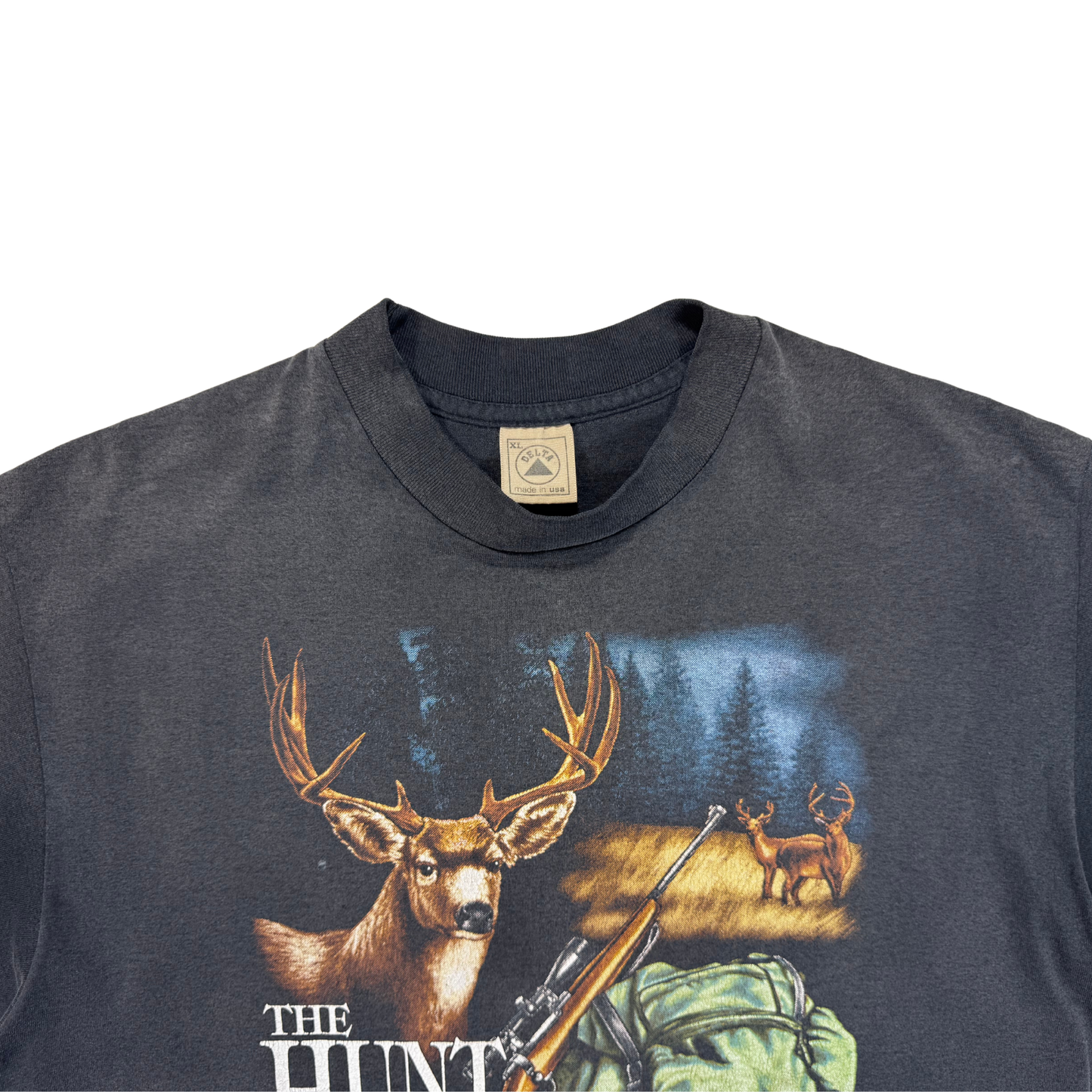 Vintage 90's Deer Hunting Distressed T Shirt