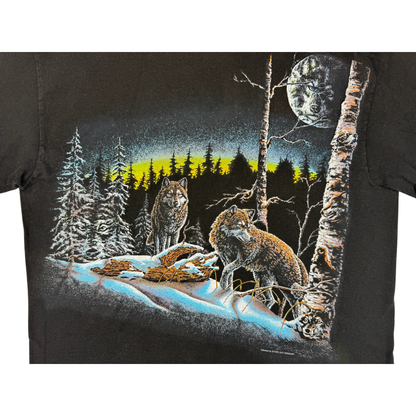 Vintage 90's Wolves In The Snow T Shirt