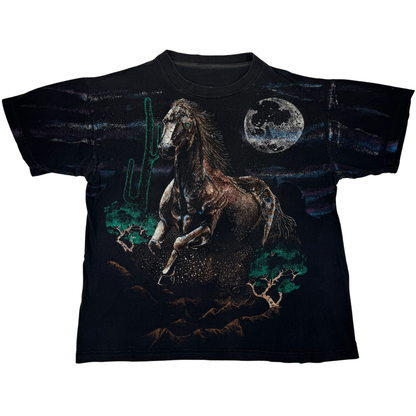 Vintage 90's Horse Double Sided AOP T Shirt