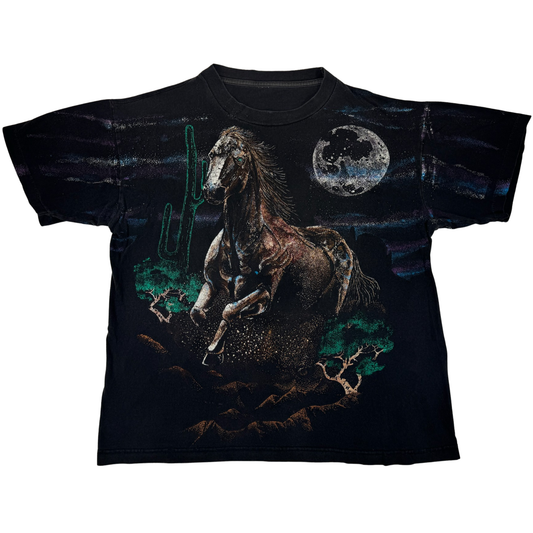 Vintage 90's Horse Double Sided AOP T Shirt