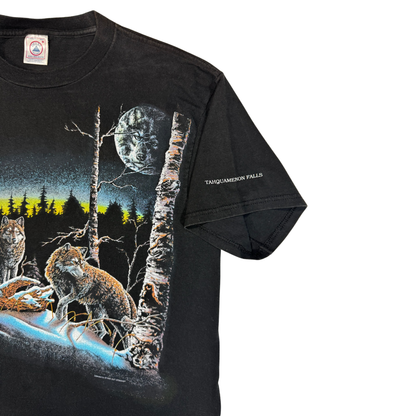 Vintage 90's Wolves In The Snow T Shirt
