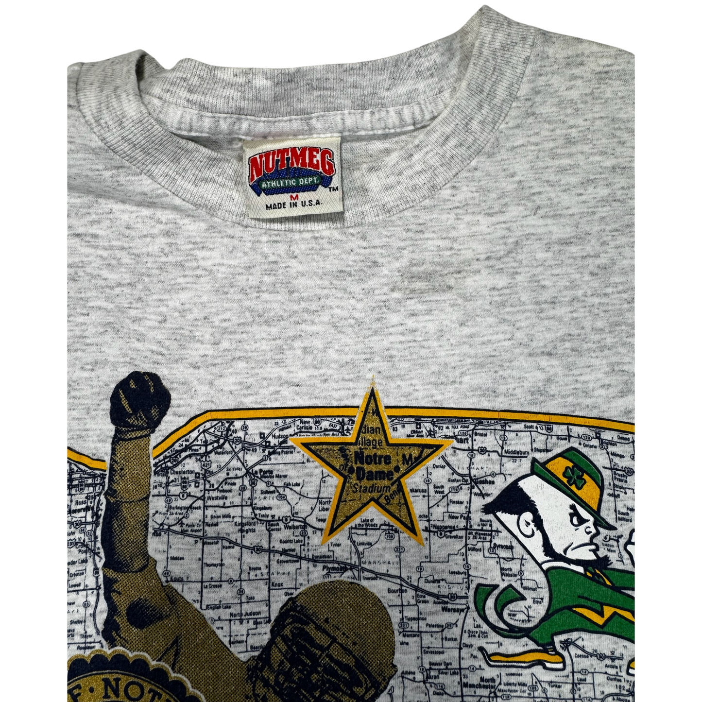 Vintage Norte Dame Football Nutmeg T Shirt
