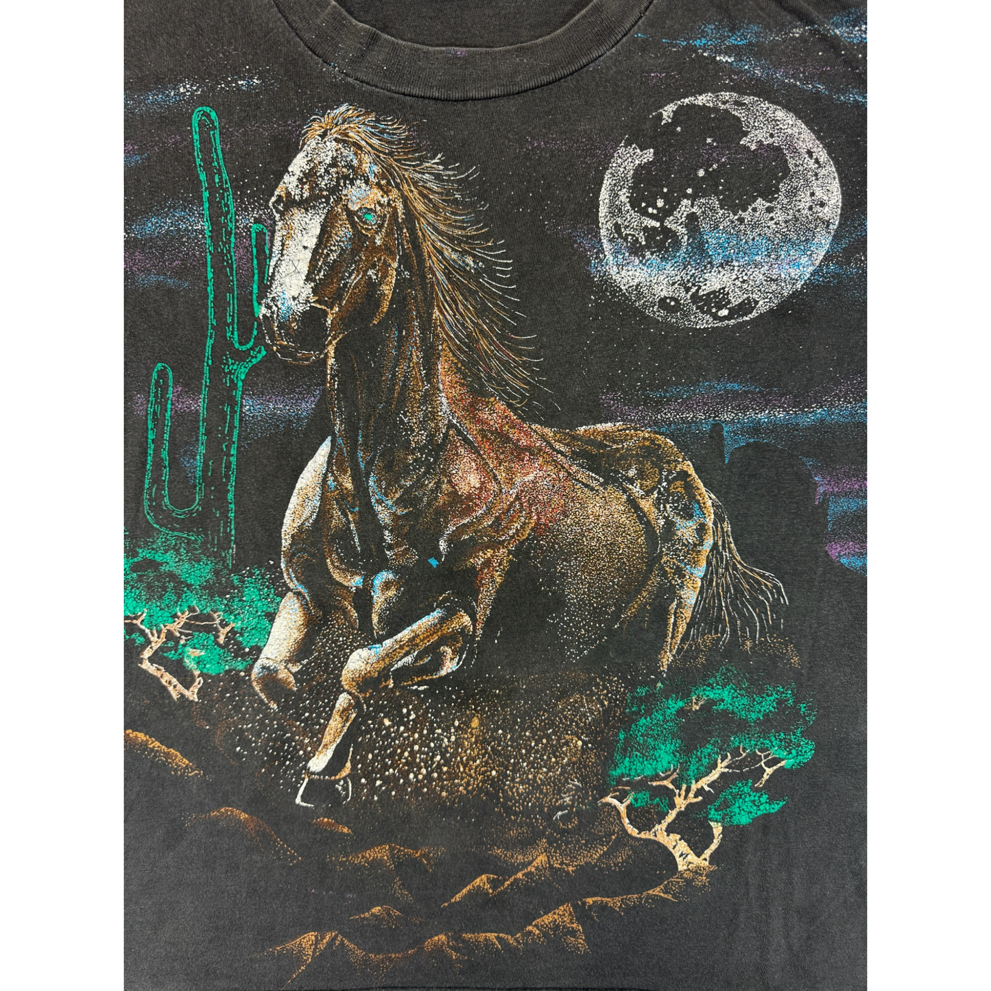 Vintage 90's Horse Double Sided AOP T Shirt
