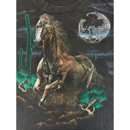 Vintage 90's Horse Double Sided AOP T Shirt