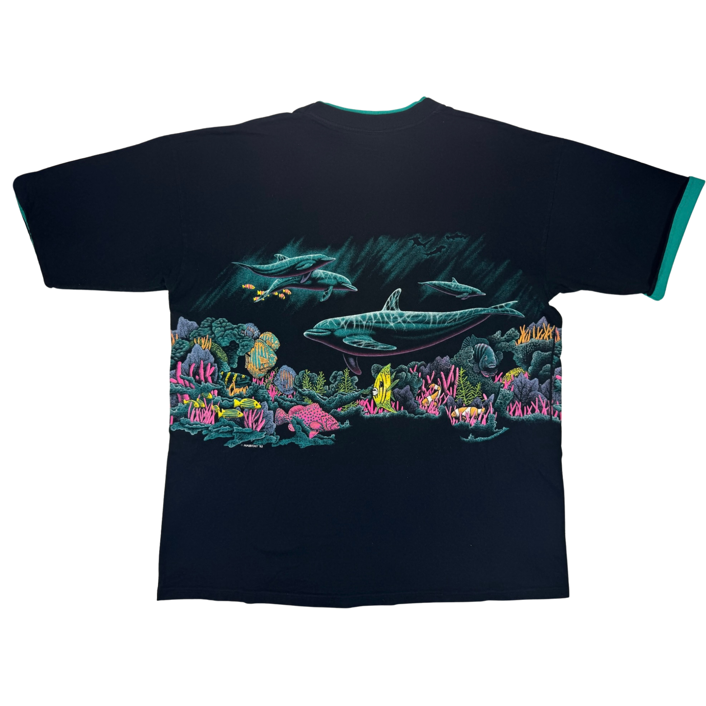 Vintage 90's Hawaii Dolphin Double Sided T Shirt