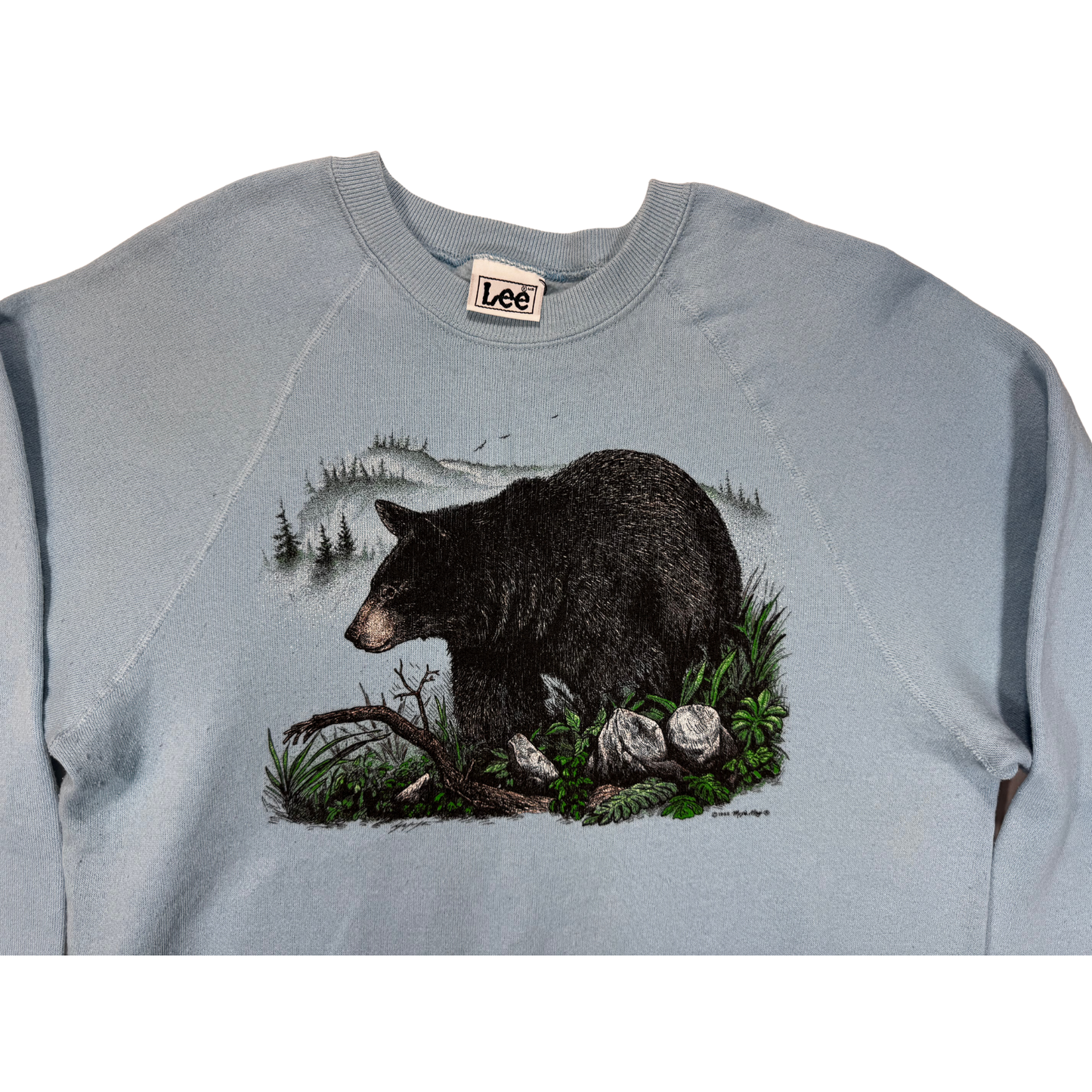 Vintage 80's Bear Nature Print Crewneck