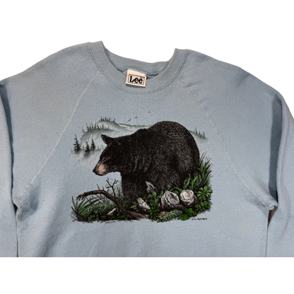 Vintage 80's Bear Nature Print Crewneck