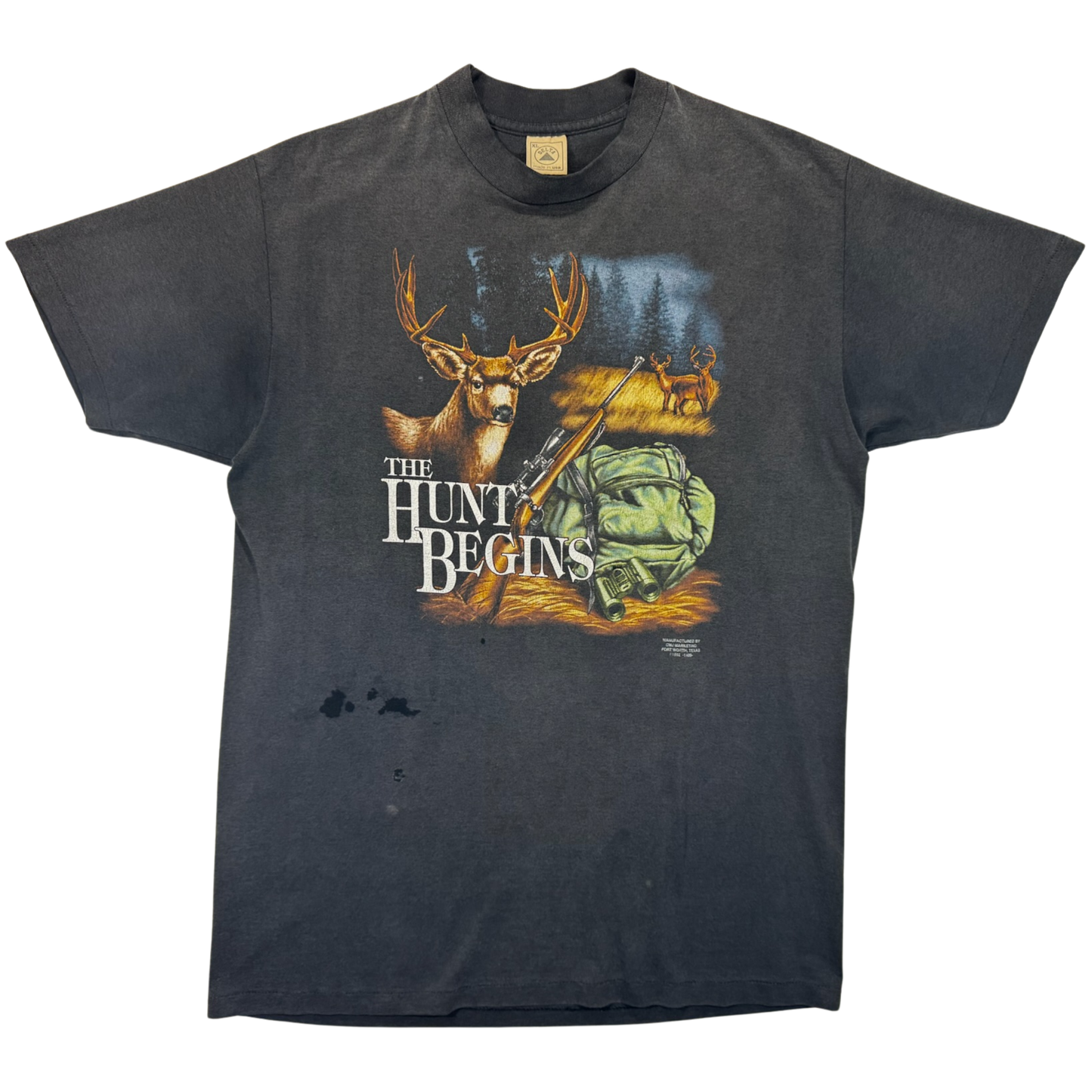Vintage 90's Deer Hunting Distressed T Shirt