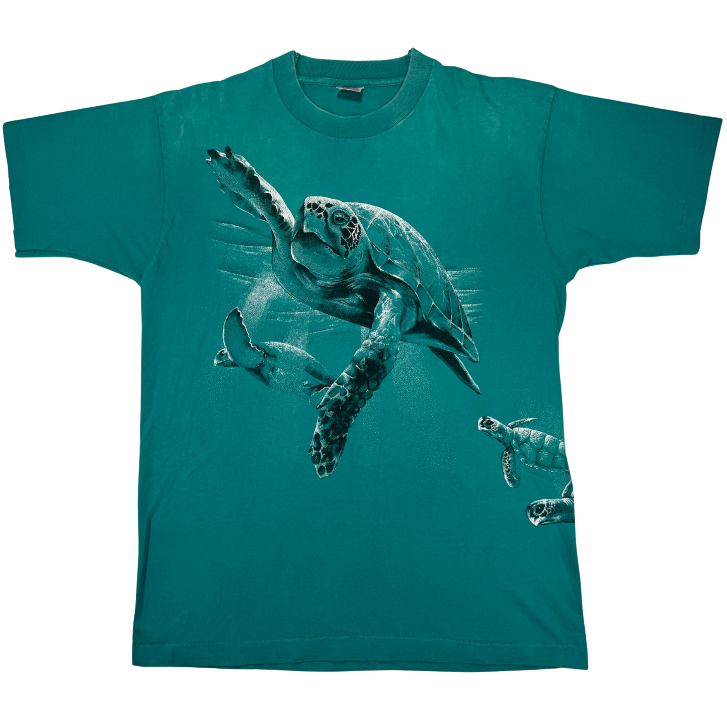 Vintage 90's Sea Turtle Nature Print T Shirt