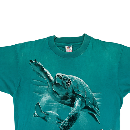 Vintage 90's Sea Turtle Nature Print T Shirt