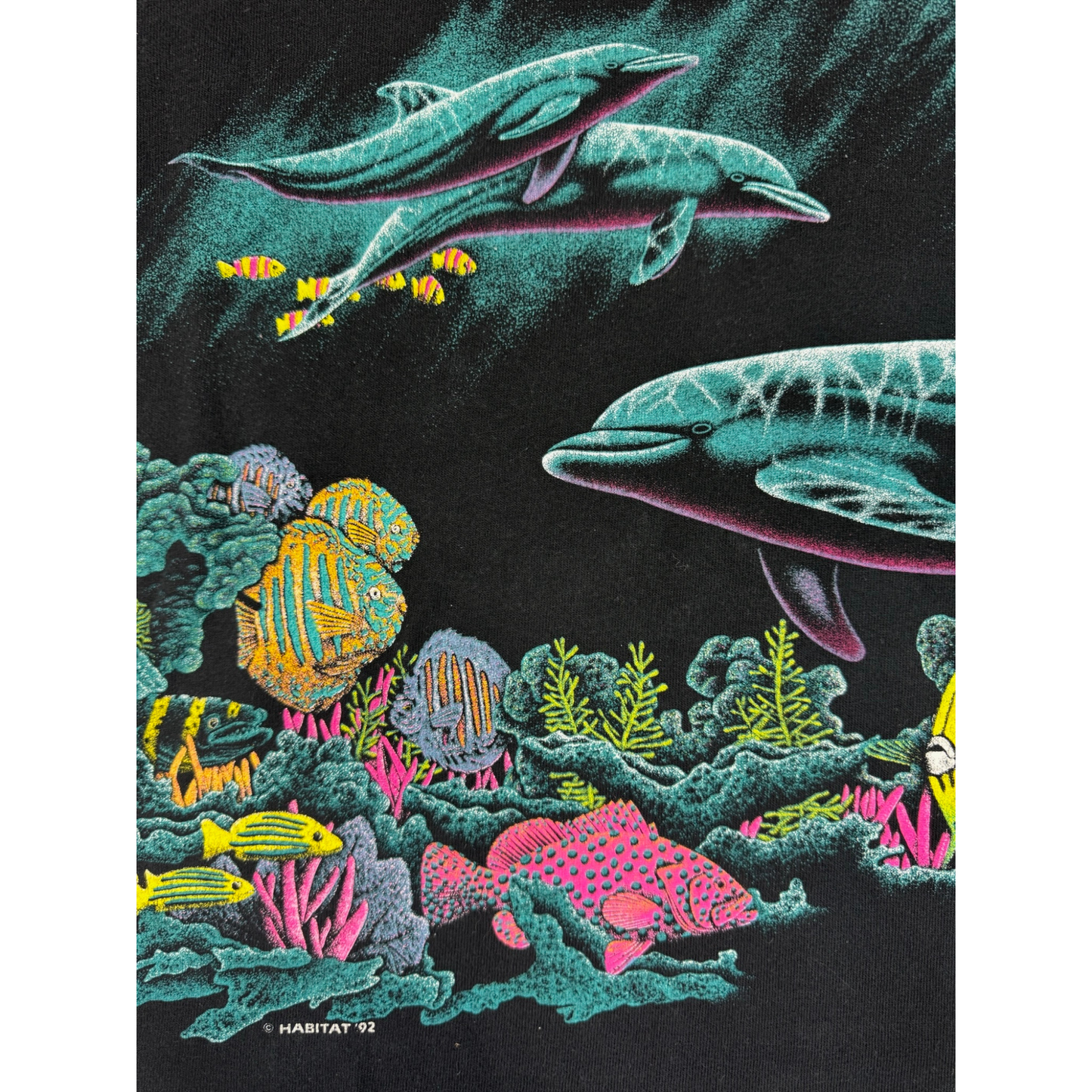 Vintage 90's Hawaii Dolphin Double Sided T Shirt