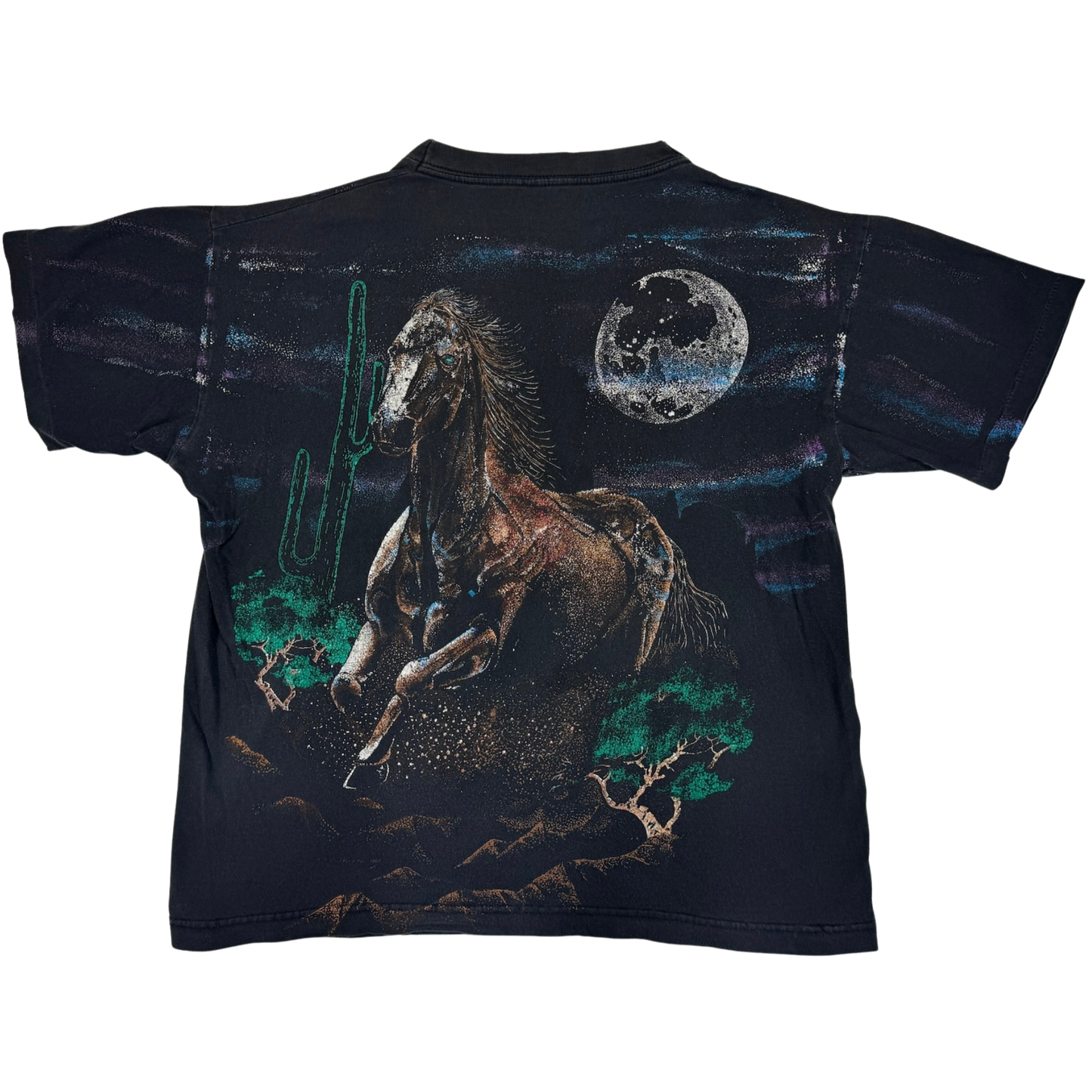 Vintage 90's Horse Double Sided AOP T Shirt