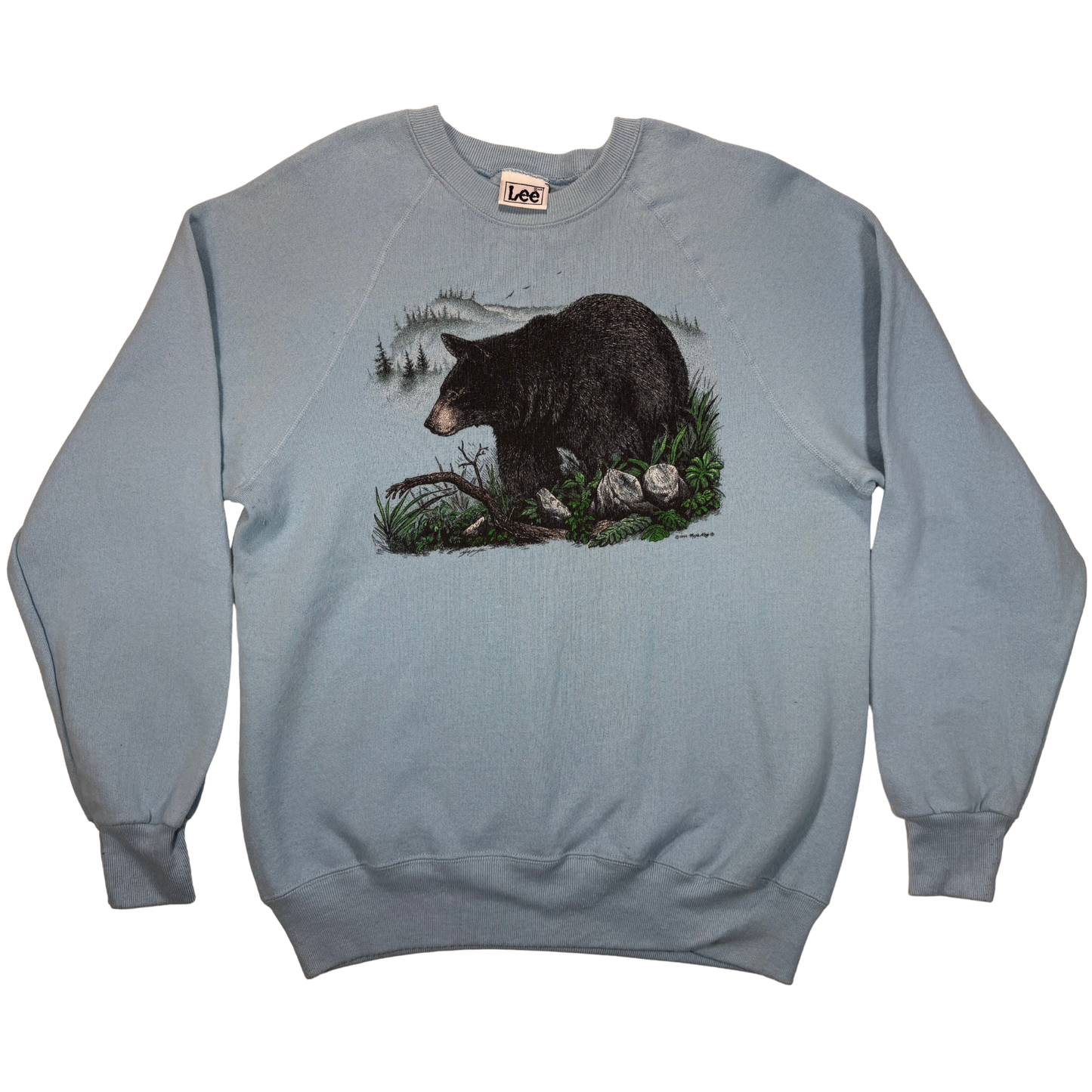 Vintage 80's Bear Nature Print Crewneck